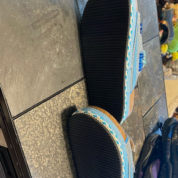 Boho chic sequence, platform sandals - Picture 2 of 3